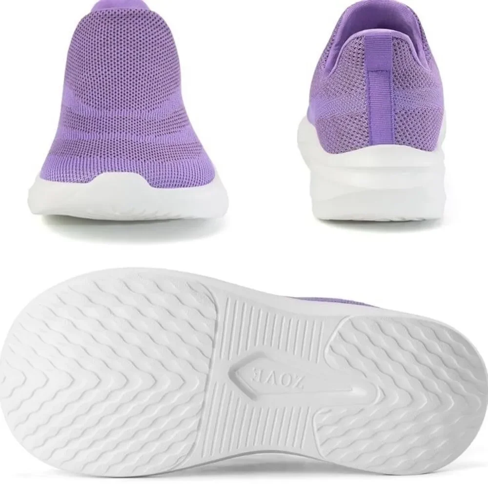 Zove Women Tennis Shoes Wide Toe Breathable Gym Workout Shoes Sz 8.5 NWT slip on